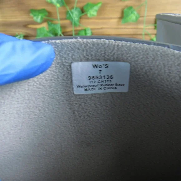 Sperry Top Sider Women's Gray Waterproof Rubber Tall Rain Boots Size 7 - Picture 6 of 8